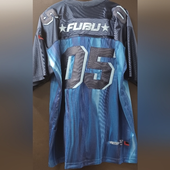 VTG FUBU Sports 05 Official Champions XXL League Football Jersey Blue Y2K - Picture 8 of 16